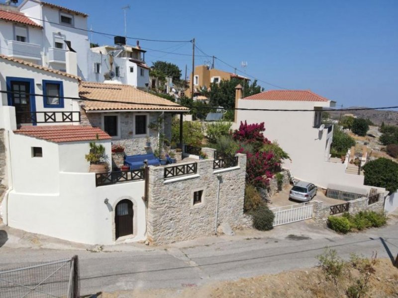 Kalo Chorio bei Chersonisos Kreta, Kalo Chorio: Traditionelles Steinhaus mit Panoramablick auf das Meer zu verkaufen Haus kaufen